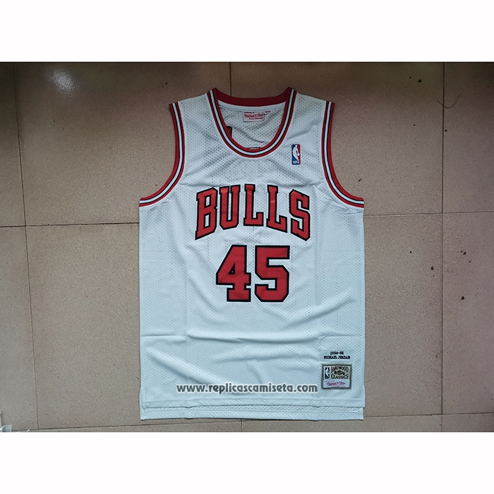 Camiseta Chicago Bulls Michael Jordan #23 Mitchell & Ness 1994-95 Blanco